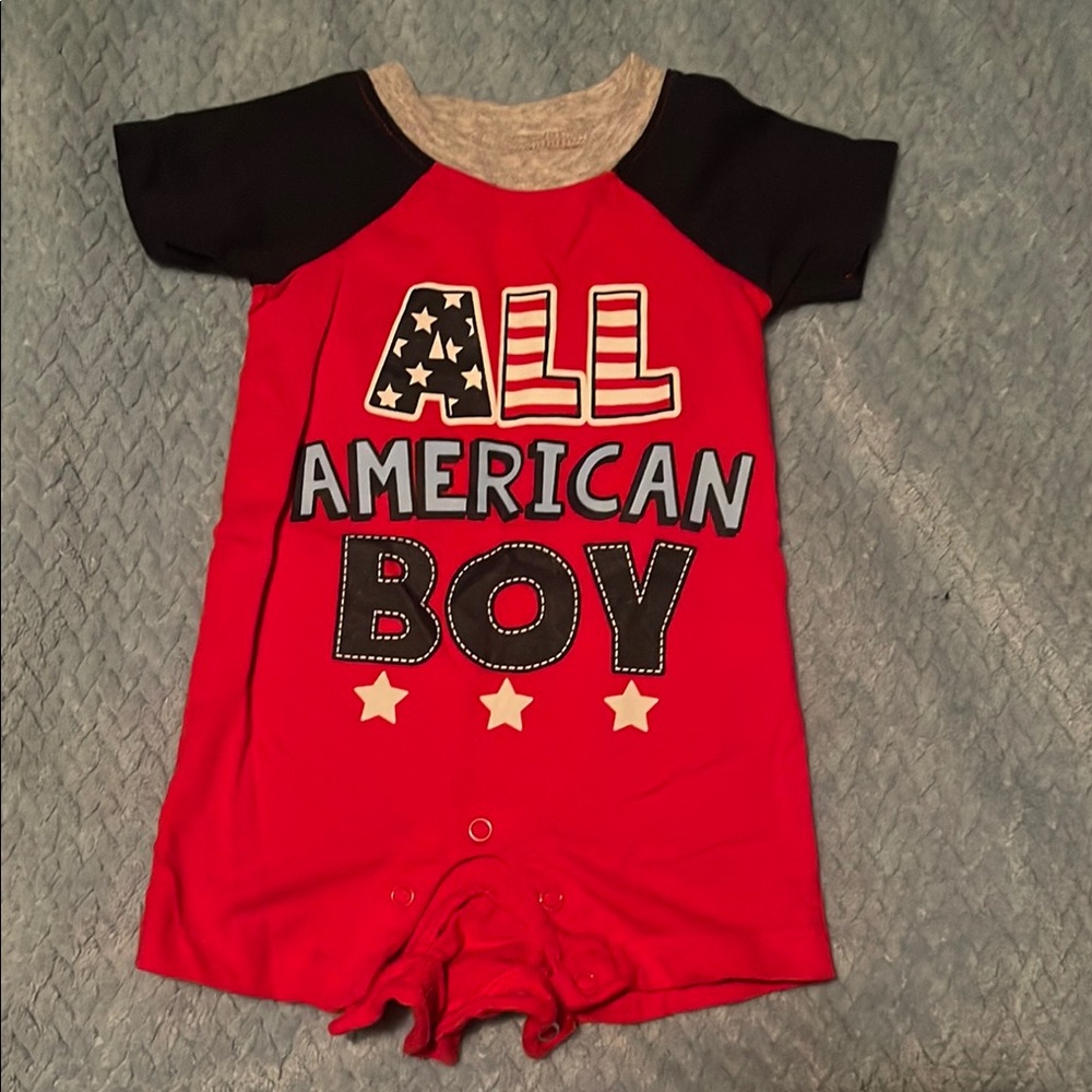 Red and Black Kids Bodysuit